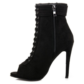 Seastar Bottes à bout ouvert nouées le noir 3