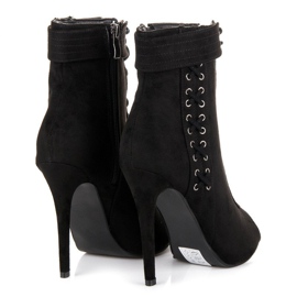Seastar Bottes à bout ouvert nouées le noir 4