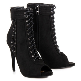 Seastar Bottes à bout ouvert nouées le noir 5
