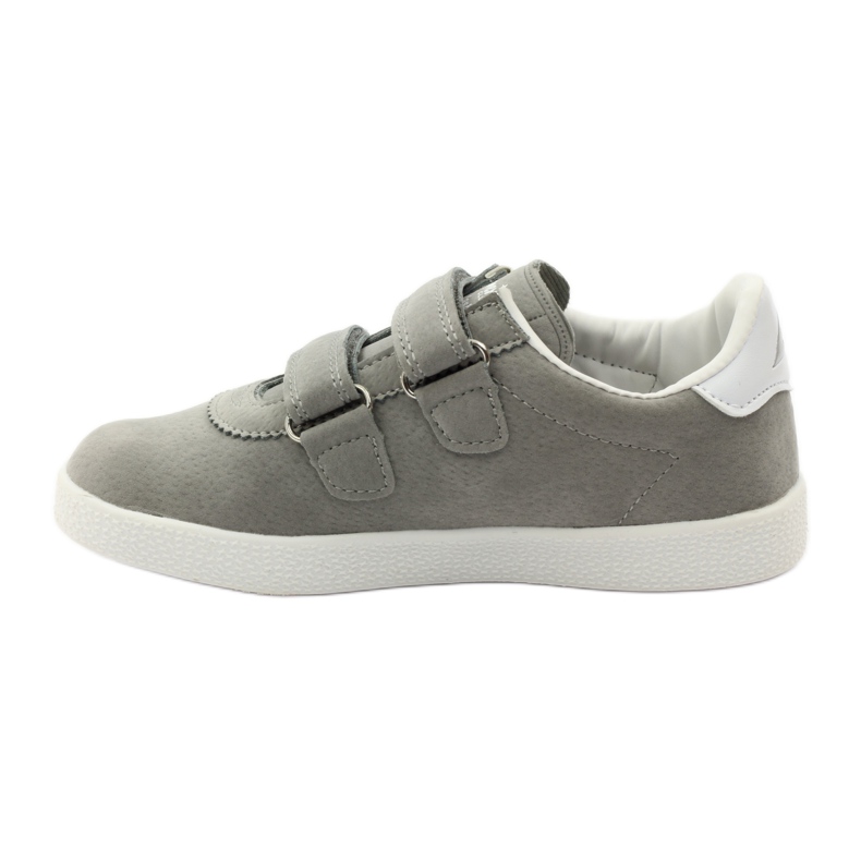 American Club Baskets de sport Insert en cuir américain 2952 gris blanc 2