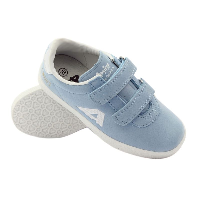 American Club Chaussures de sport, semelle intérieure en cuir bleu pour velcro 3 American Club Chaussures de sport, semelle intérieure en cuir bleu pour velcro 3
