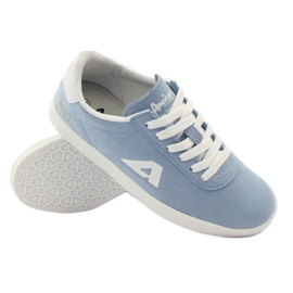 American Club Baskets de sport à semelle intérieure en cuir américain bleu blanche 3