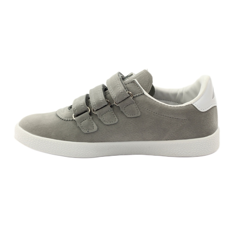 American Club Incrustation sportive en cuir américain gris blanche 2