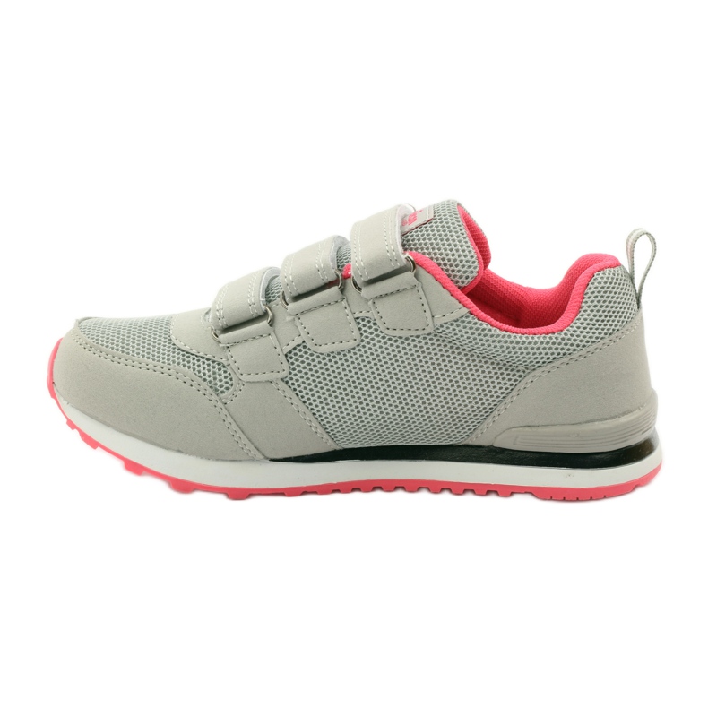 American Club Chaussures de sport American 9 avec empiècement en cuir rose gris 2