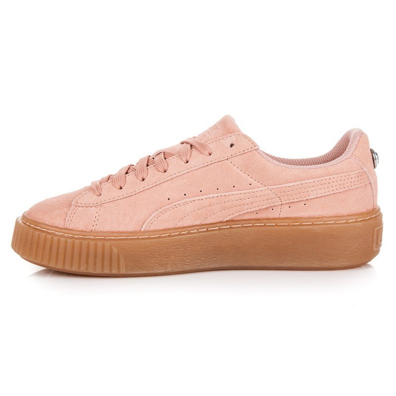 Puma plate-forme en daim bijou jr rose 1