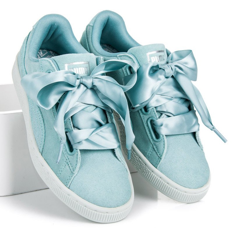 Puma Suede Heart Pebble WN`S bleu 1