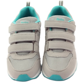 American Club Chaussures de sport à semelle intérieure en cuir américain vert gris 4