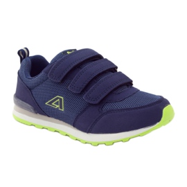American Club Chaussures de sport à semelle intérieure en cuir américain bleu marine vert 1