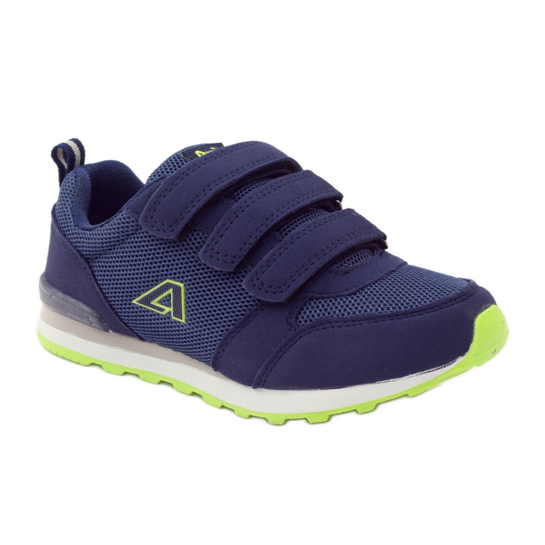 American Club Chaussures de sport à semelle intérieure en cuir américain bleu marin vert 1