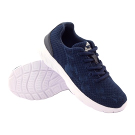 American Club Chaussures de sport avec semelle intérieure en cuir, bleu marine 3
