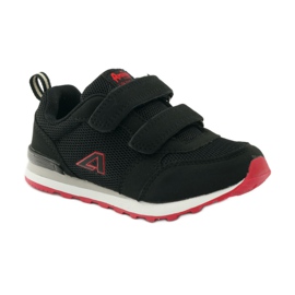 American Club Chaussures de sport à semelle intérieure en cuir américain rouge le noir 1