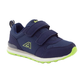 American Club Chaussures de sport à semelle intérieure en cuir américain bleu marin vert 1