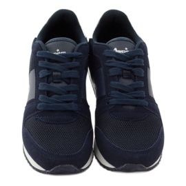 American Club Chaussures de sport pour femmes américaines 17022 bleu marin 4