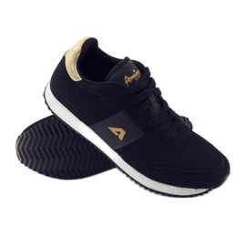 American Club Chaussures de sport pour femmes américaines 17022 le noir jaune 3