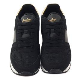 American Club Chaussures de sport pour femmes américaines 17022 le noir jaune 4