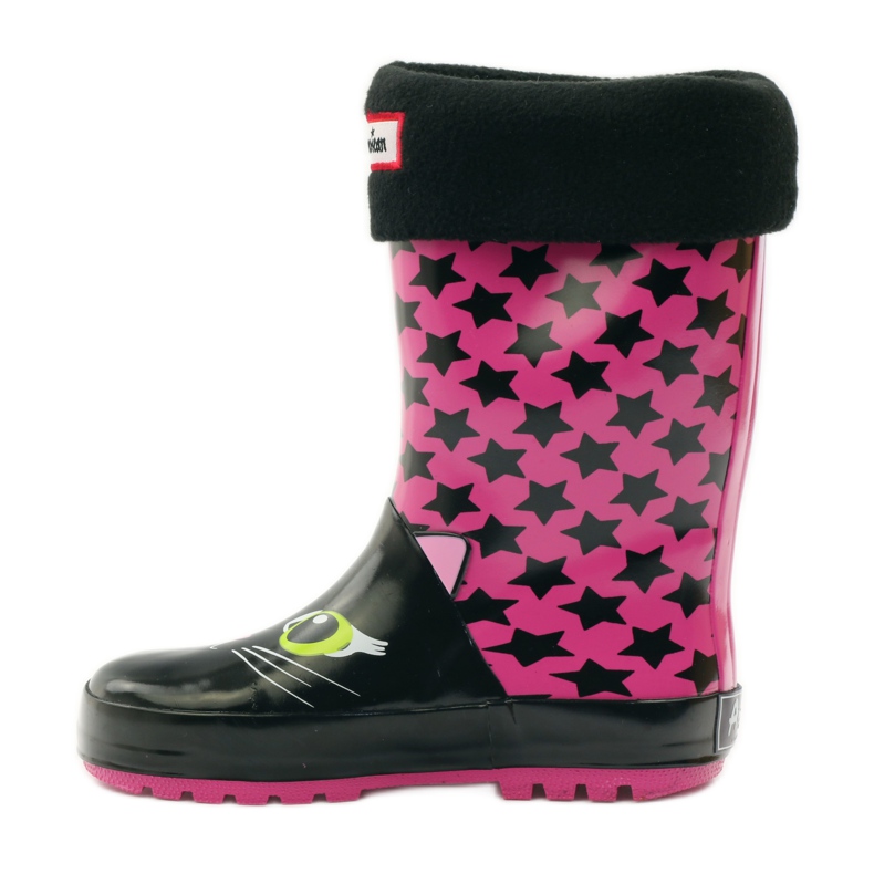 American Club Chaussette Galoches + insert chaton américain rose noir 2