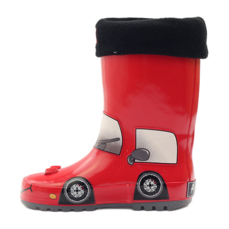 American Club Chaussette Galoches plus semelle intérieure RED CAR rouge gris noir 2