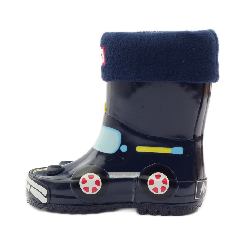 American Club Bottes Wellington, chaussette + insert American TRUCK jaune rouge bleu marine 2