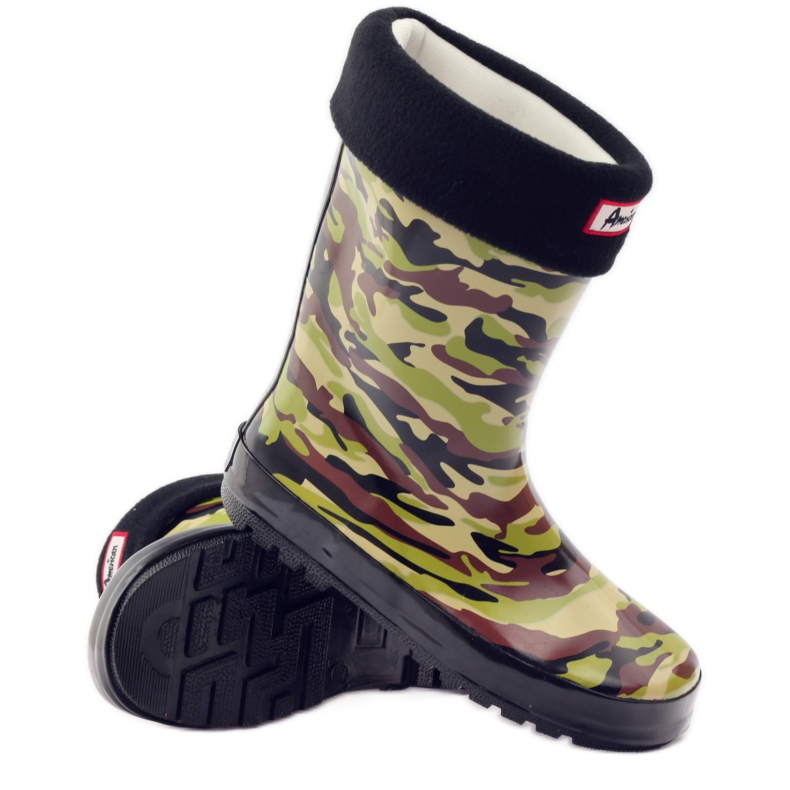 American Club Chaussette Galoches + insert camouflage américain vert brun noir 3