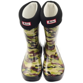 American Club Chaussette Galoches + insert camouflage américain vert brun noir 4