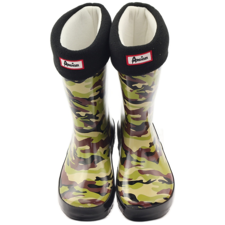 American Club Chaussette Galoches + insert camouflage américain vert brun noir 4