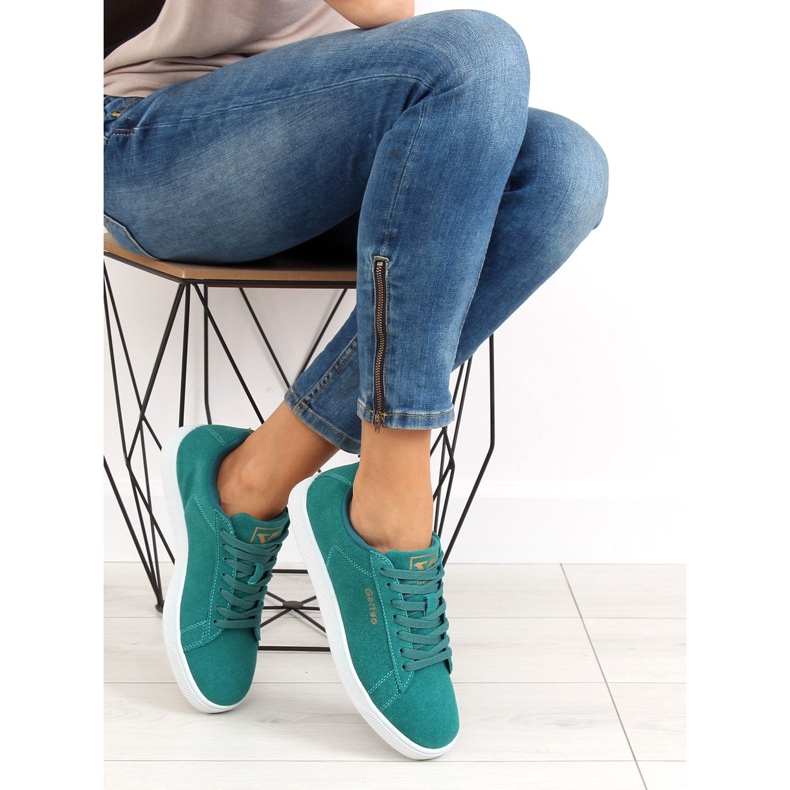 T-1706 Chaussures de sport femme mer turquoise vert 2