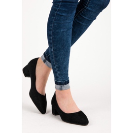 Best Shoes Escarpins en daim à petits talons le noir 3