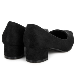 Best Shoes Escarpins en daim à petits talons le noir 5