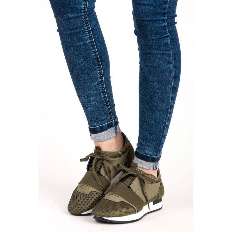 Chaussures de sport à enfiler vert 2