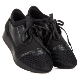 Chaussures de sport à enfiler noir 1