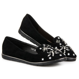Fama Lords en daim avec des embellissements le noir 6