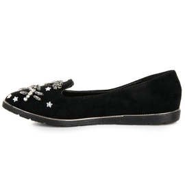 Fama Lords en daim avec des embellissements le noir 5