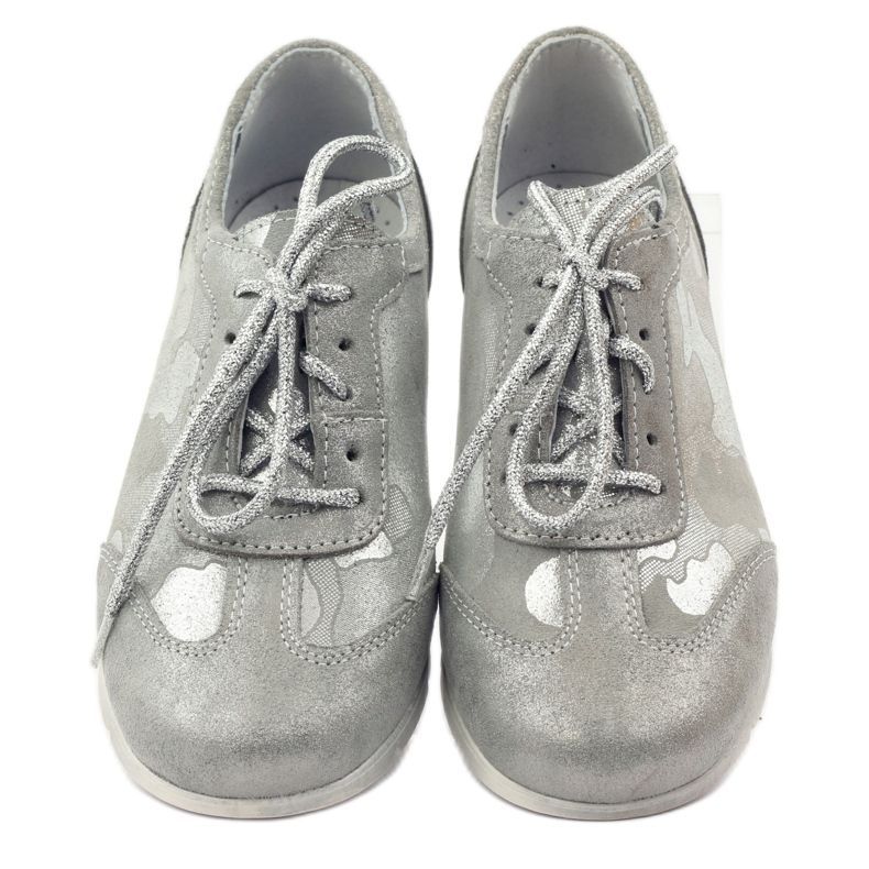 RenBut Bottes de sport en cuir. Chaussures en dentelle en argent gris 4 RenBut Bottes de sport en cuir. Chaussures en dentelle en argent gris 4