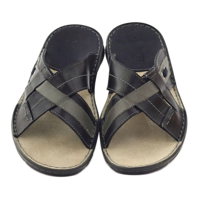 Chaussons homme en cuir Naszbut 055, bleu marine 4