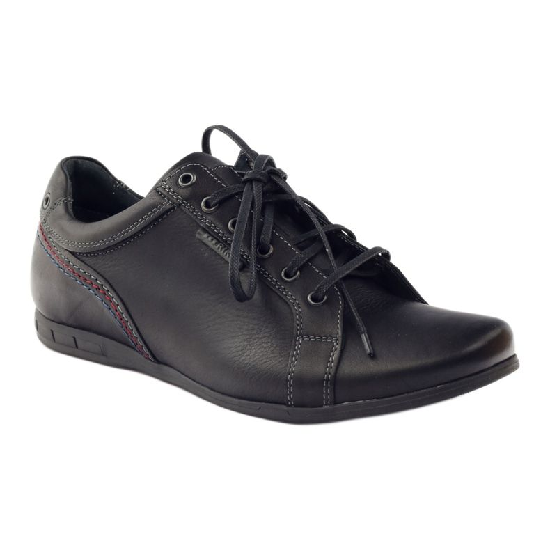 Riko Chaussures de sport en cuir masculin 776 noir le noir 1