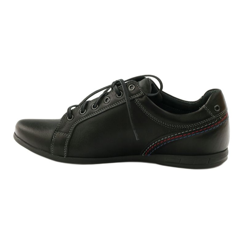 Riko Chaussures de sport en cuir masculin 776 noir 2
