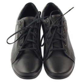 Riko Chaussures de sport en cuir masculin 776 noir 4