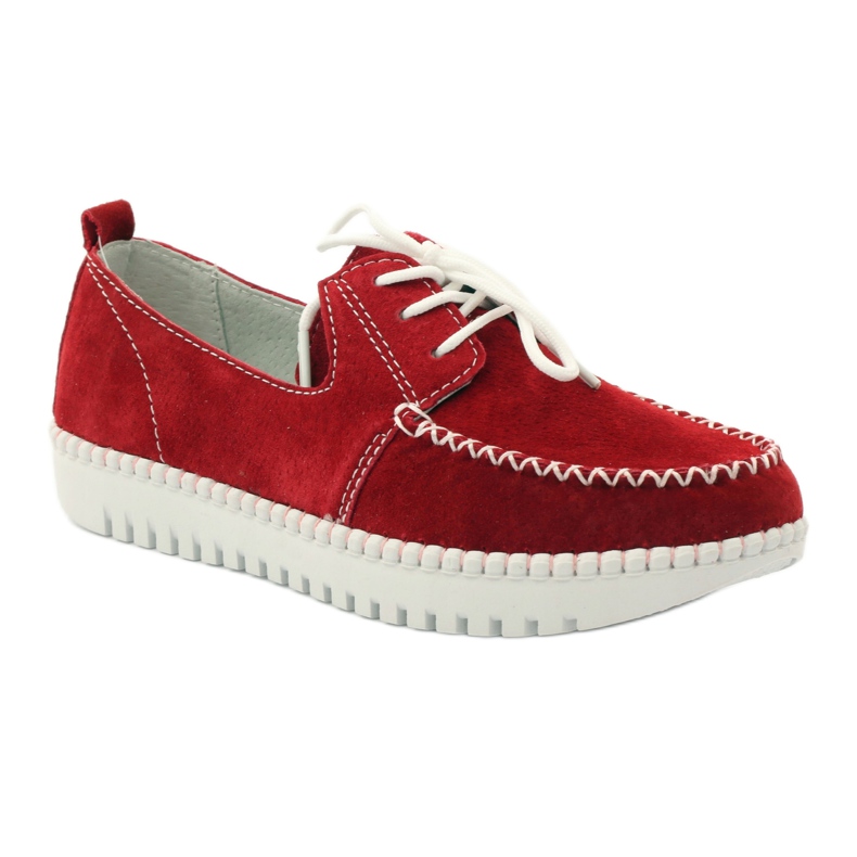Creepers en cuir suédé Filippo DP020 / 18 RD rouge 1