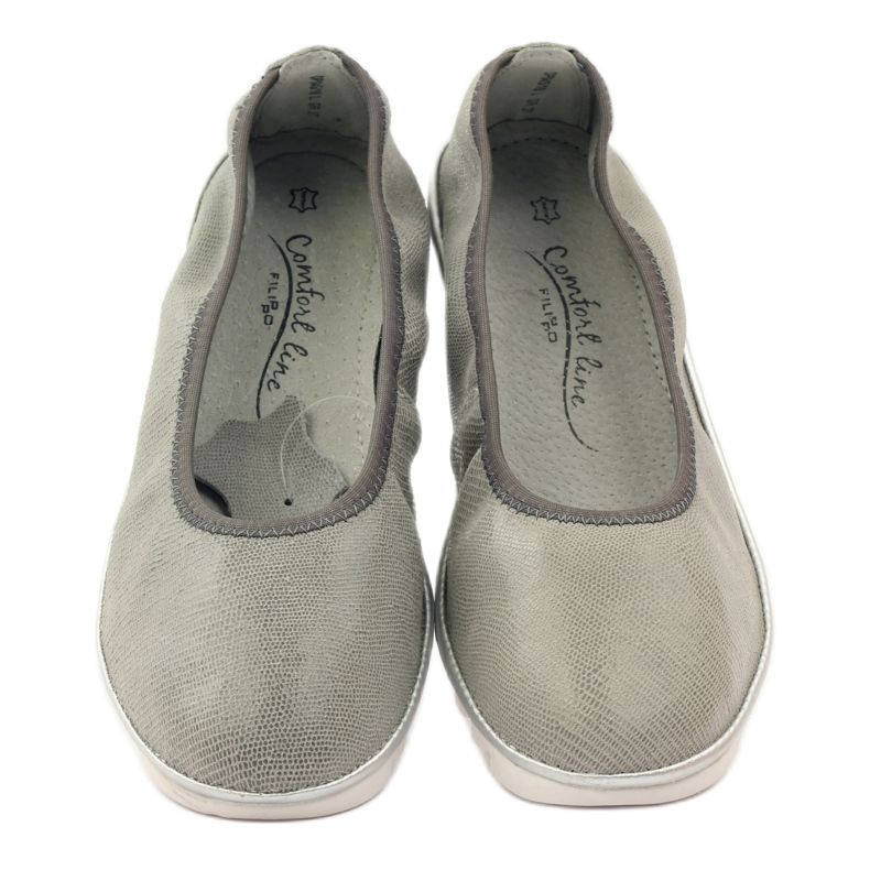 Filippo Chaussures de chaussures pour femmes Locs en cuir 045 Gray gris 4