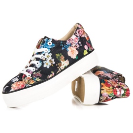Yes Mile Baskets nouées à fleurs multicolore 5