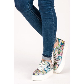 Yes Mile Baskets nouées à fleurs multicolore 2