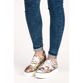 Yes Mile Baskets nouées à fleurs multicolore 2