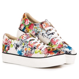 Yes Mile Baskets nouées à fleurs multicolore 1