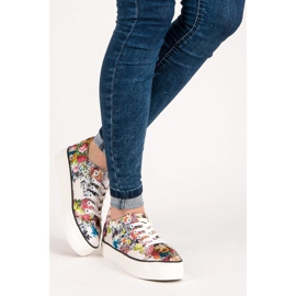 Yes Mile Baskets nouées à fleurs multicolore 3