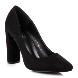 Escarpins en daim sur le pilier le noir 3