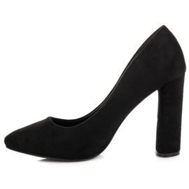 Escarpins en daim sur le pilier le noir 4