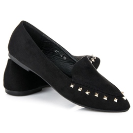 Chaussures à enfiler avec clous le noir 2