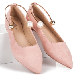 Ballerines avec un ornement rose 1