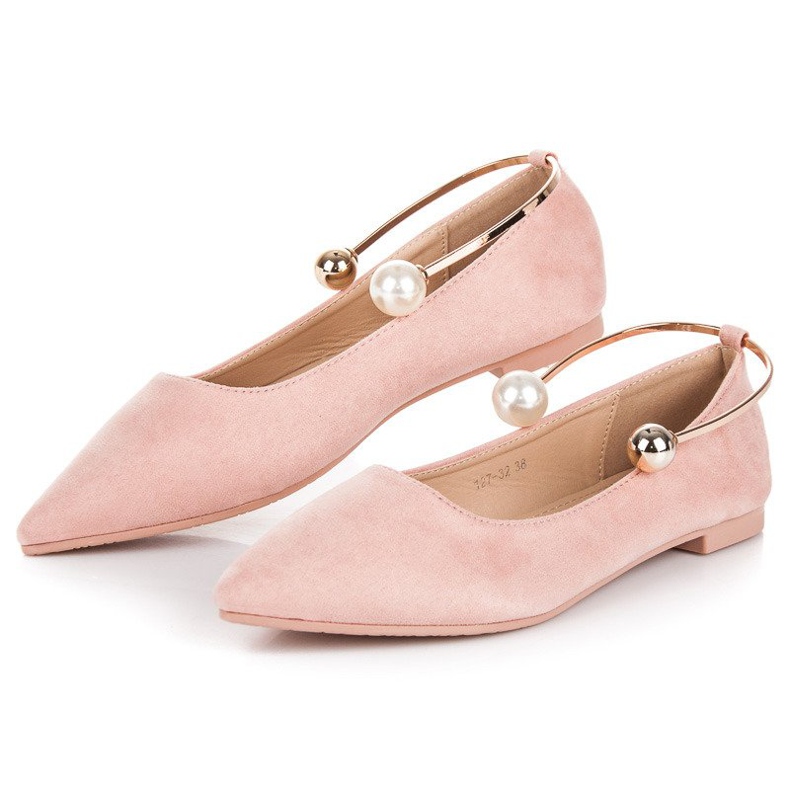 Ballerines avec un ornement rose 2