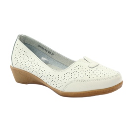 Mocassins Vinceza en cuir blanc 1